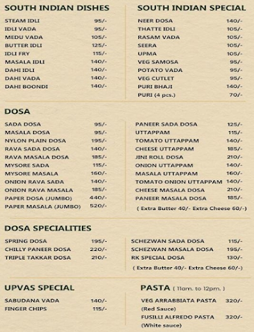 Radha Krishna Restaurant menu 