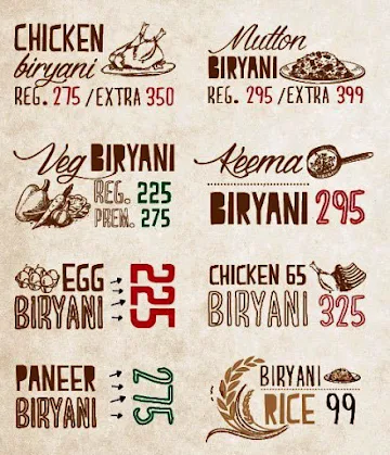 Biryani Blues menu 