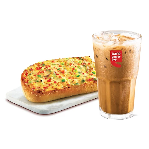 Iced Filter Coffee N Chilli Cheese Toast