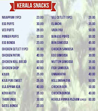 Kerala Mess Podi menu 1