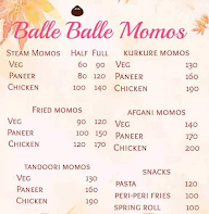 Balle Balle Momos menu 1