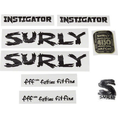 Surly Instigator 2.0 Frame Decal Set with Headbadge