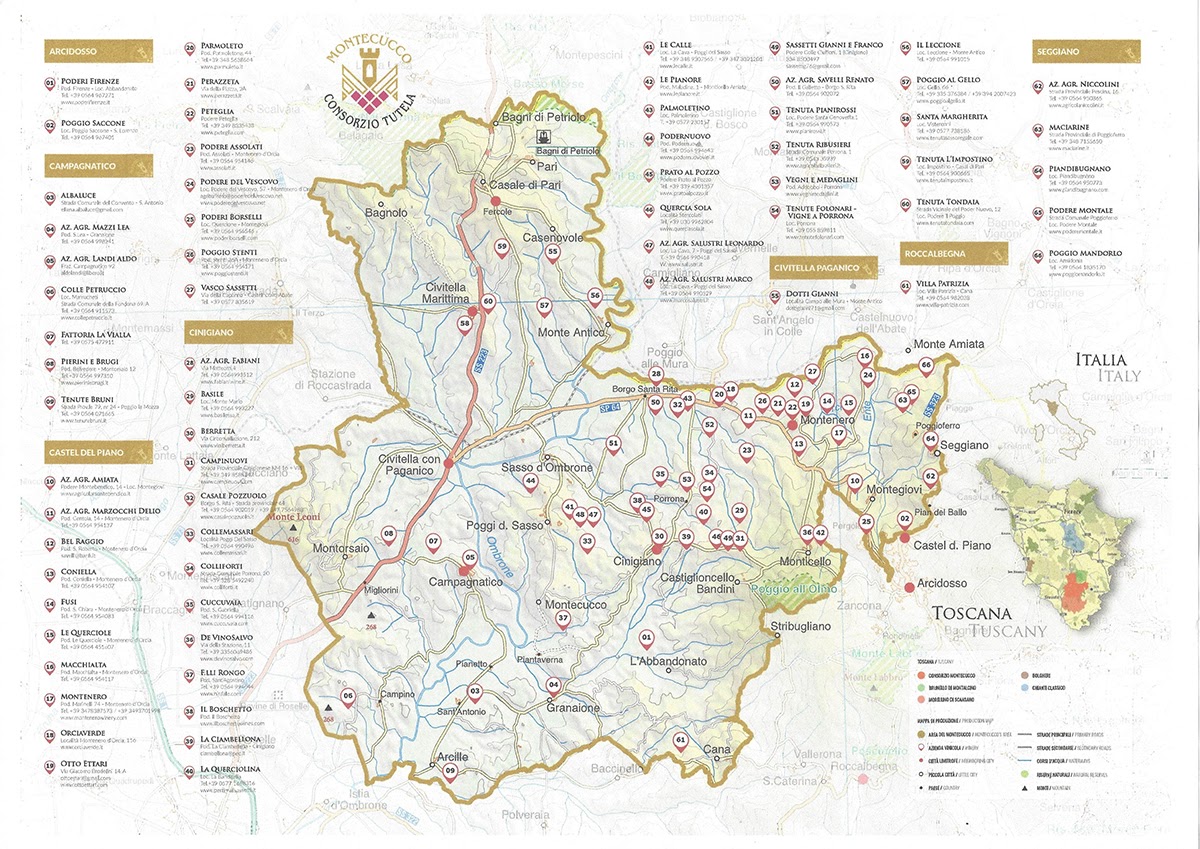 Mappa Montecucco