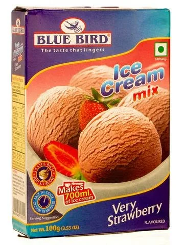 Blue Bird Ice Cream Mix - Very Strawberry - 100 g