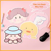 Tấm Lót Chuột Máy Tính Họa Tiết Hoạt Hình Cute, Chống Thấm Nước.