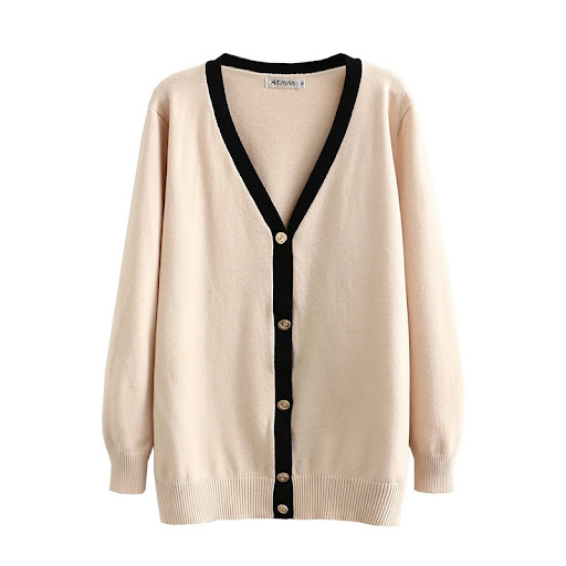 Title 4, Plus Size Womens Slim And Loose Contrast Cardi...