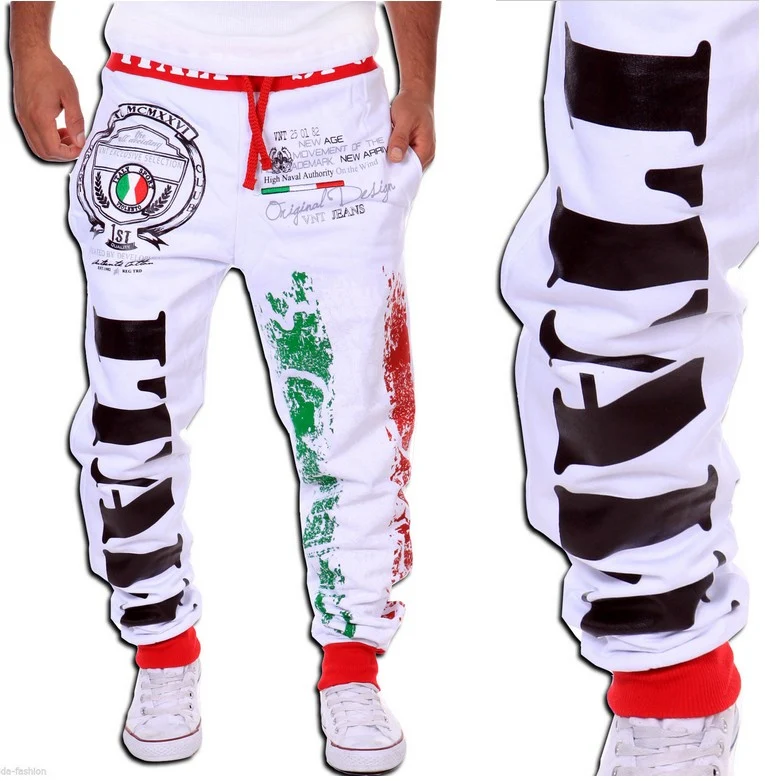 Pantalones deportivos casuales con diseño estampado para hombre y mujer, cómodos y versátiles para el día a día, estilo urbano.