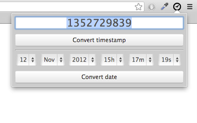 Timestamp Converter chrome extension