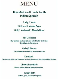 Voosh Dakshin menu 1