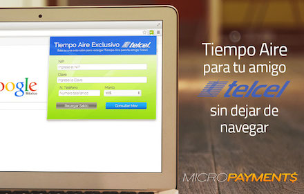 Recarga Tiempo Aire de Telcel Micropayments Preview image 0