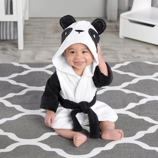 Title 7, Cute Baby Animal Shape Bathrobe for post-bath c...