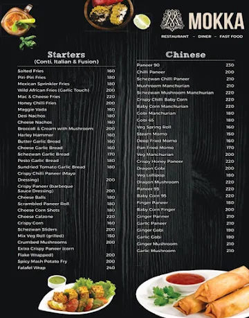 Mokka Cafe & Restaurant menu 