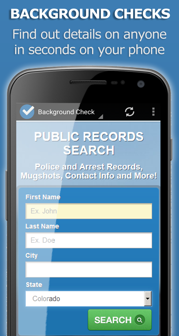 Background Check People Search Screen 1