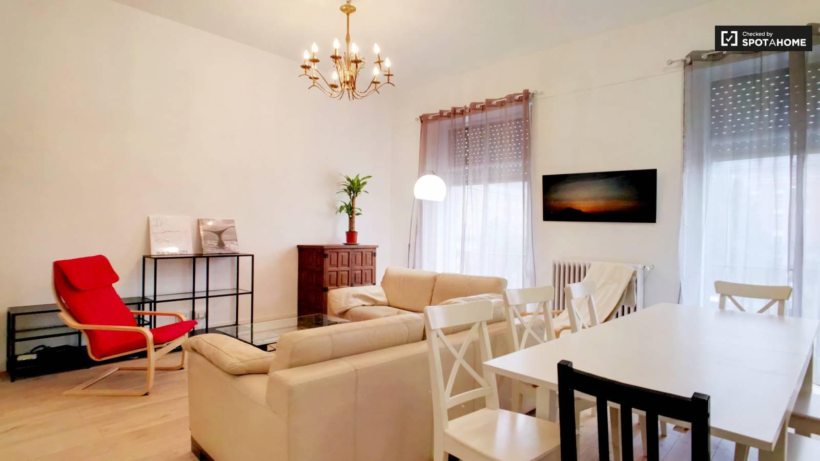 Living room, salón, apartamento, Spotahome, Madrid