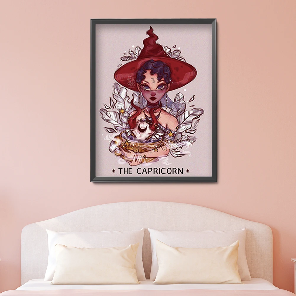 Title 13, Kit de peinture diamant Zodiac Girl DIY 5D cerc...