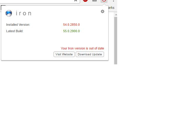 Iron Updater chrome extension
