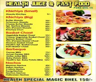 Health Juice And Fast Food Centre menu 3