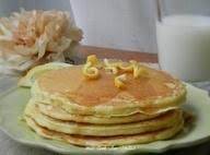 Lemon Pancakes with Lemon Syrup