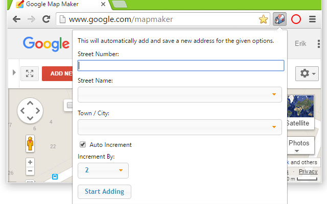 Map Maker Address Helper chrome extension