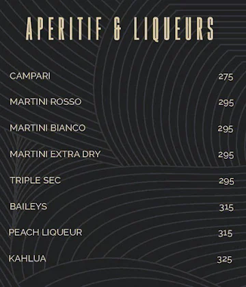 Helix- The Celestial Bar menu 