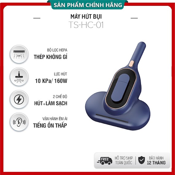 Máy Hút Bụi Giường Nệm Cầm Tay Ts - Hc01 Công Suất Mạnh Mẽ, Hút Sạch Bụi Bẩn, Làm Sạch Ga Giường |Robot Hút Bụi Es350 Plus