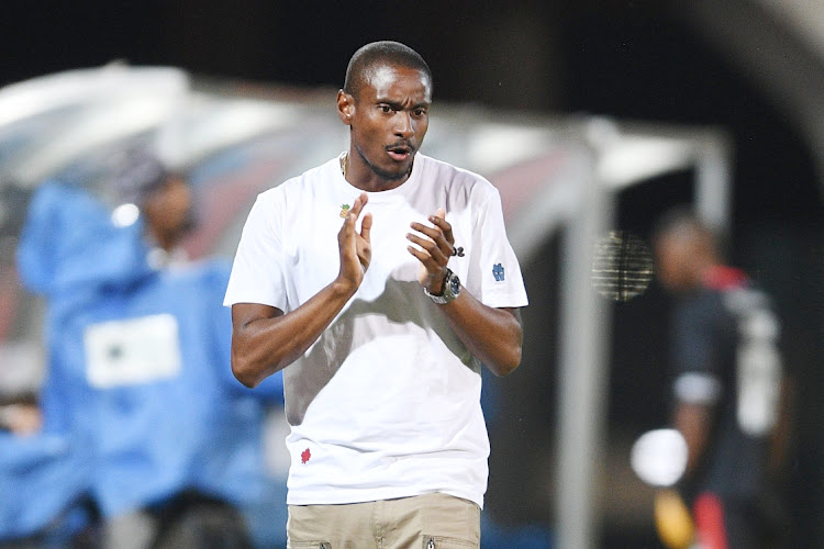 mamelodi Sundowns coach Rulani Mokwena during the match between Mamelodi Sundowns and Maritzburg United at Lucas Masterpieces Moripe Stadium in Pretoria on March 17 2024 in Pretoria. Picture: LEFTY SHIVAMBU/GALLO IMAGES