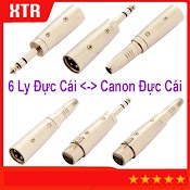 Jack Chuyển Đổi Xlr Canon Đực Cái Ra 6 Ly Đực Cái, Đầu Chuyển 6.5 Mm Đực Cái < - > Canon Đực Cái