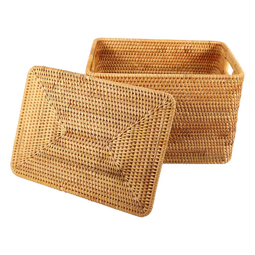 Title 2, Handmade Vietnamese Rattan Storage Baskets. Sty...