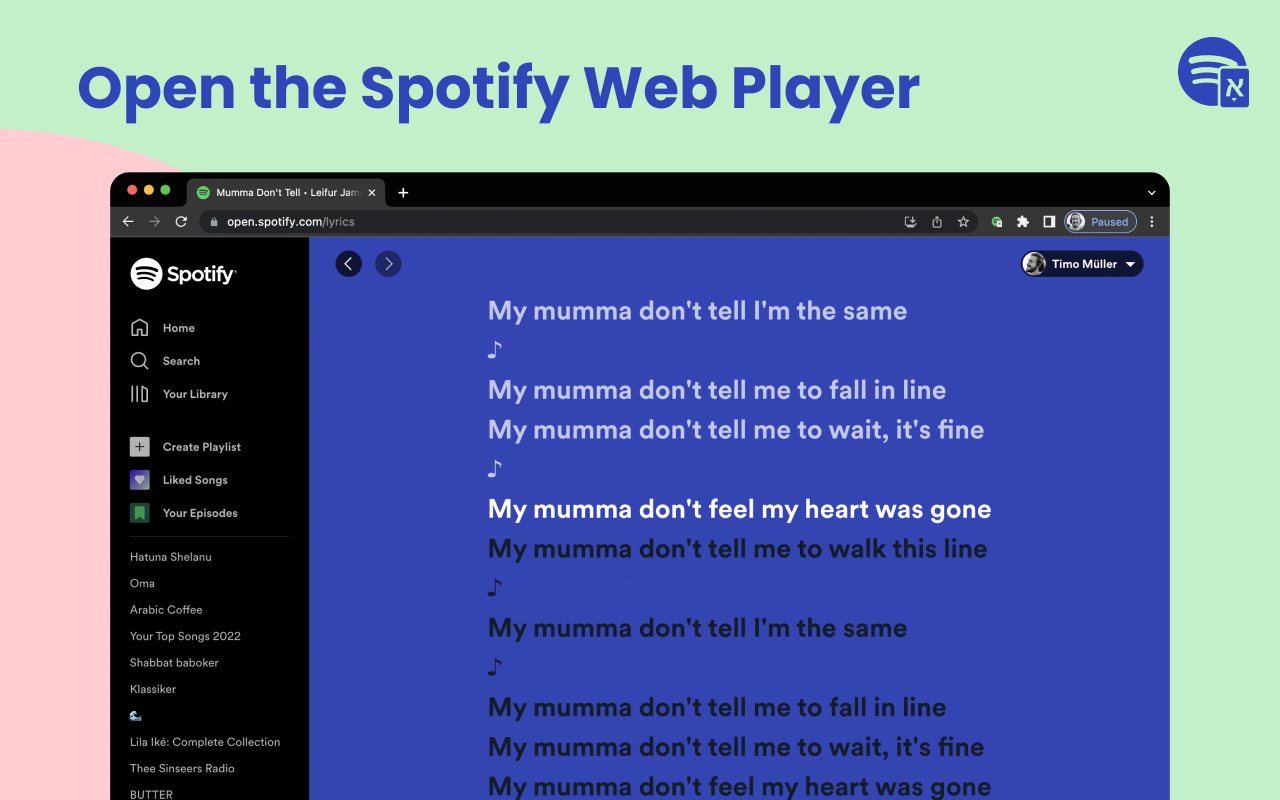 Spotify Lyrics Translator Preview image 3