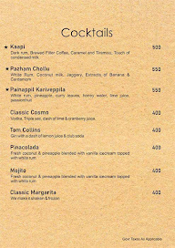 Kerala Cafe menu 1