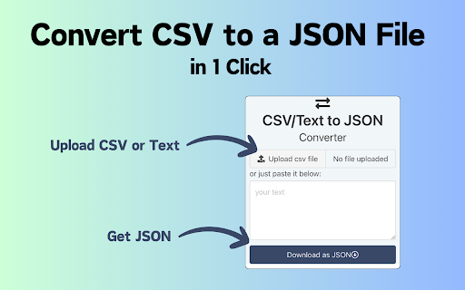 Convert CSV to JSON