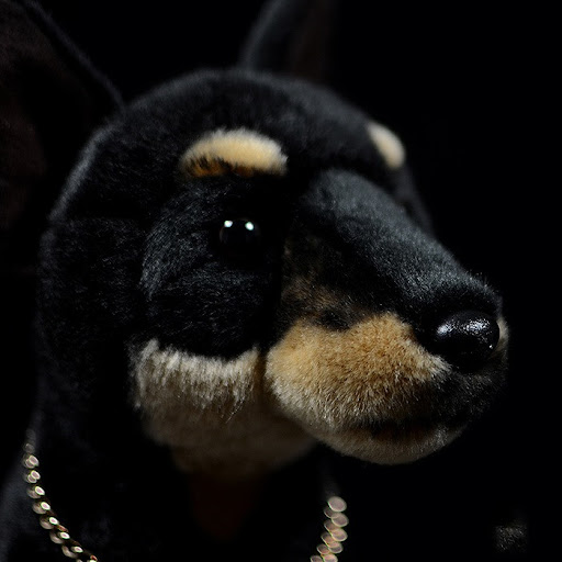 Title 5, Creative Simulation Dog Doll Cute Doberman Toy ...