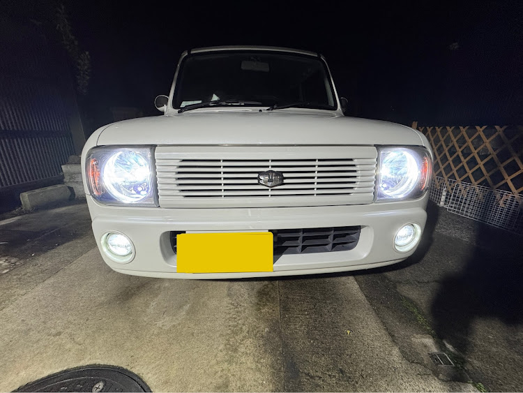 アルトラパンのHE21Sラパン・H3a・LEDフォグ・ワゴンRスティングレーホイール流用・マフラー棚落ちに関するカスタム事例の投稿画像4枚目