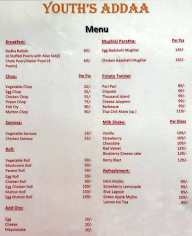 Youth's Addaa menu 1