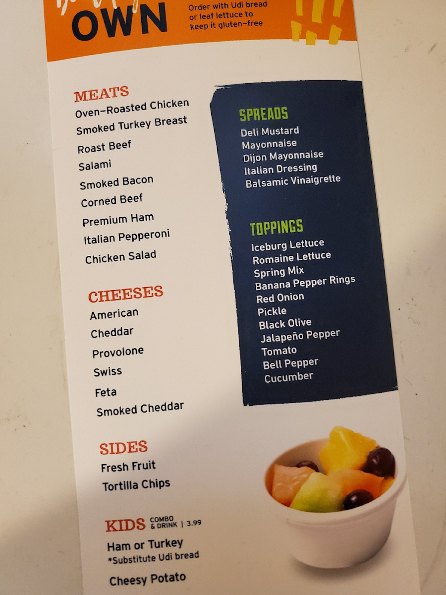 GF menu. Side 2