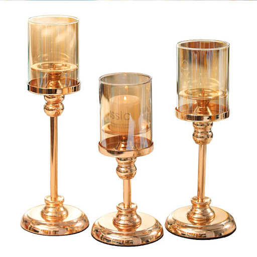 Title 2, European Style Metal Candle Holders Creative Wa...