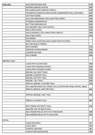 Bengal Biriyani House menu 1