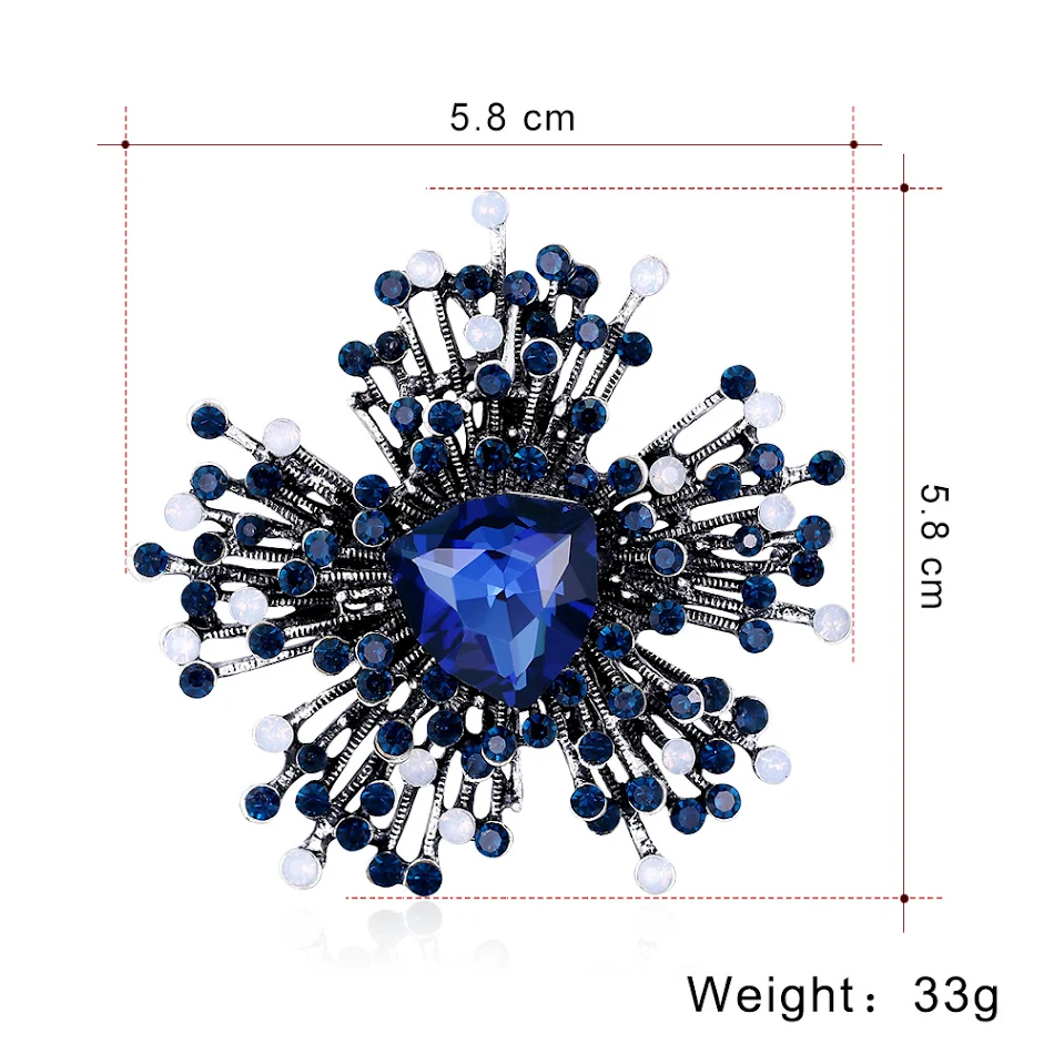 Alloy Diamond Irregular Glass Corsage