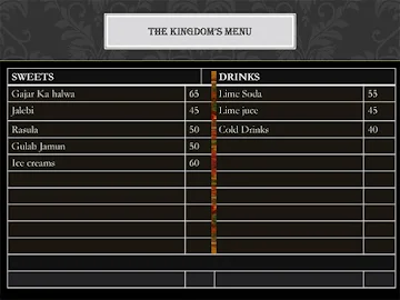 The Seventh Kingdom menu 