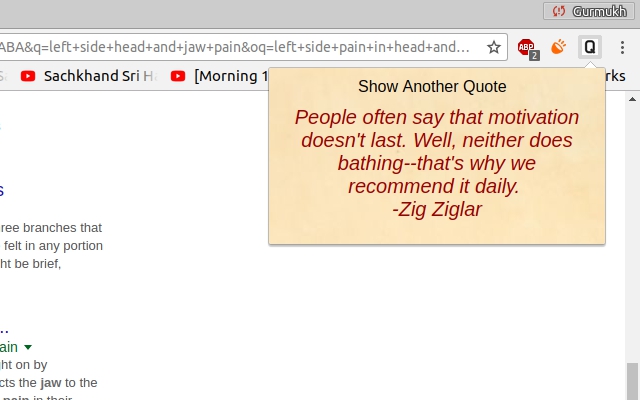 Quotes for Motivation chrome extension