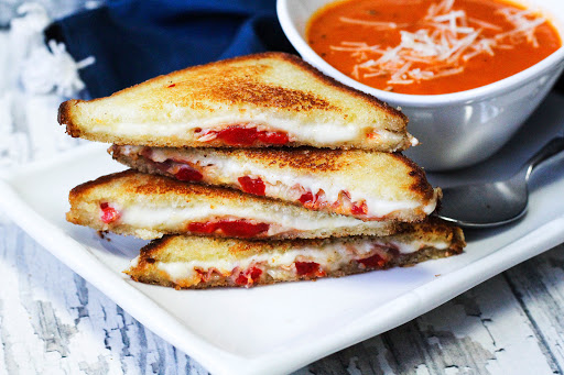 Mini Italian Grilled Cheese sandwiches.