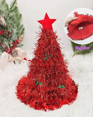 Ukras za šešir u obliku božićne jel - 3