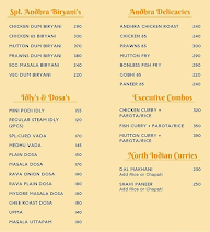 Royal Andhra Curry menu 1