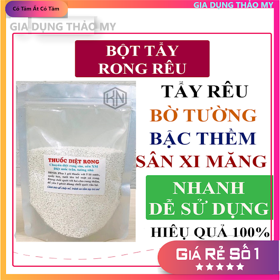 Bột Tẩy Rong Rêu Cho Sân Xi Măng, Sân Gạch Hiệu Quả - Gói 450 Gram