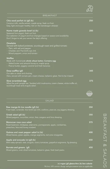 Bean and Basil menu 