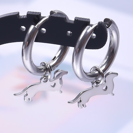 Title 2, Vacuum Electroplated Colorful Sausage Dog Earri...