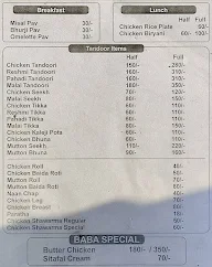 Baba Tandoor Centre Grill & Tawa menu 3