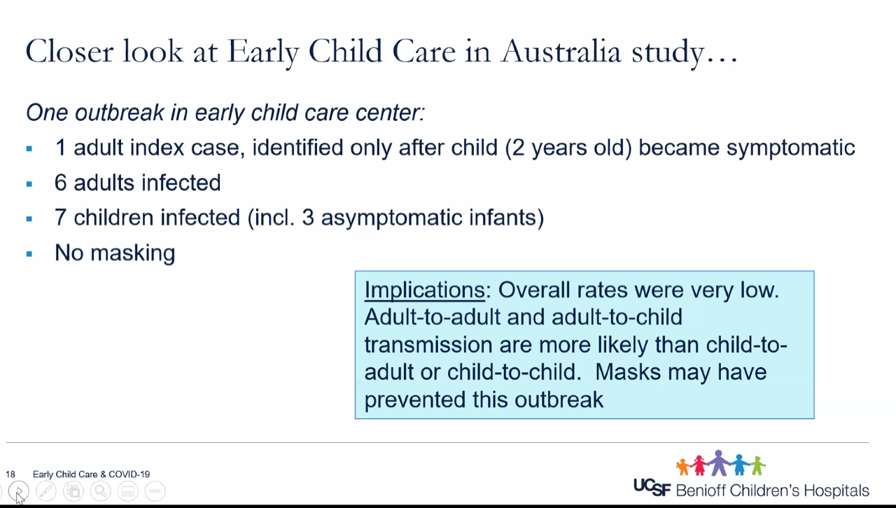 covid statistics for early education in austrailia