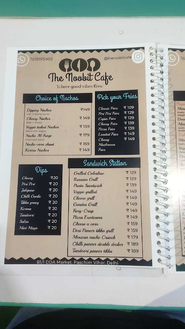 The Noobit Cafe menu 