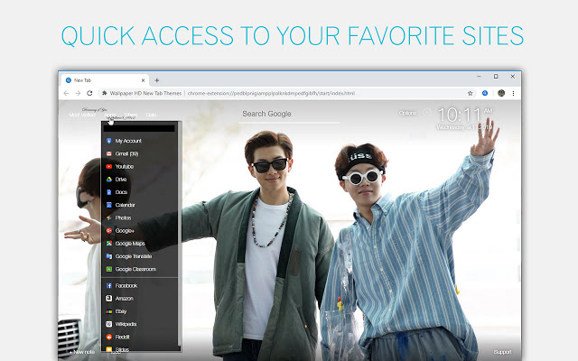 BTS NamSeok Background RM & J Hope New Tab